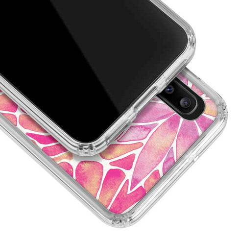 Cat Coq Pink Water Lilies Galaxy A20 Clear Case